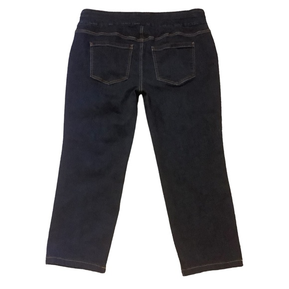 DC SAVVY CROPPED DARK WASH PULL-UP JEANS/ Size 18P - Picture 2 of 8